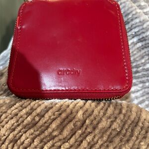 Arcdry Red Leather Wallet RFI protection NWOT